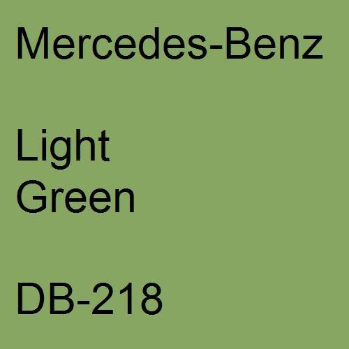 Mercedes-Benz, Light Green, DB-218.